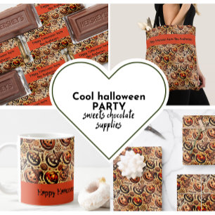 Halloween wishes orange brown stylish throw pillow