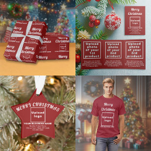 Red   Christmas   Business   Small Flat Holiday Card