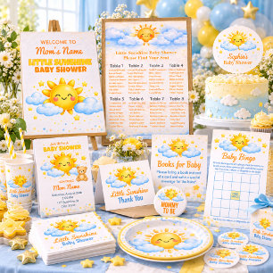 Baby Shower Watercolor Clouds Insert Cards