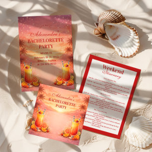 Tequila Sunrise Tropical Bachelorette Party Foam Board