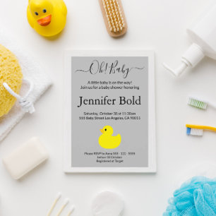 Yellow Duck Baby Shower Invitation