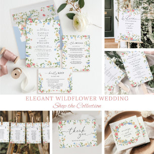 Elegant Wildflower Wedding RSVP Card