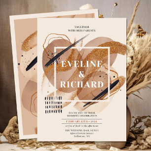 Neutral watercolor brown hues brushes details card
