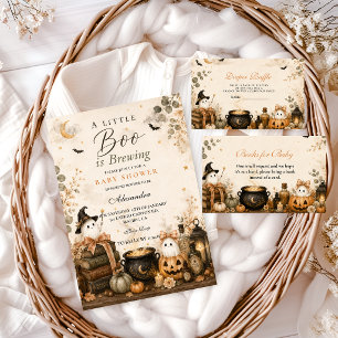 Elegant Little Boo Is Brewing Baby Shower Napkins