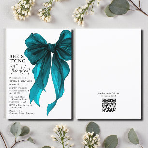 Brunch With The Bride She's Tying The Knot Bow Invitation