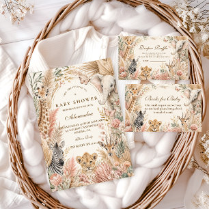 Whimsical Boho Safari Girl Baby Shower Napkins