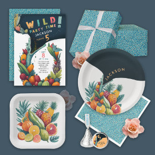 Fun Crocodile Alligator Dino Tropical Wild Party Invitation