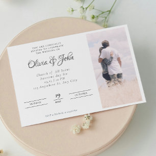 Elegant Photo collage Rehearsal Dinner Enclosure Card