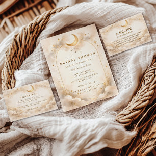 Celestial Gold Arch Bridal Shower Invitation