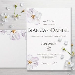 Wedding invitation magnet, Water Color Blossom Magnet
