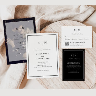 Minimal and Chic Photo Overlay All in One Wedding Invitation