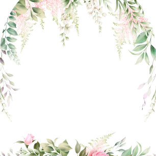 Chic Botanical Pink Wisteria Floral Wedding Shower Invitation