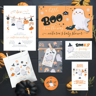 Little Boo Ghost Baby Shower Books for Baby Invitation