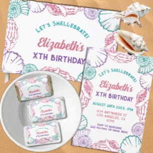 Seashell Girls Birthday Invitation