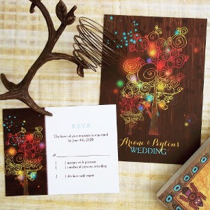 Tree of Life Whimsical Wedding Invitation