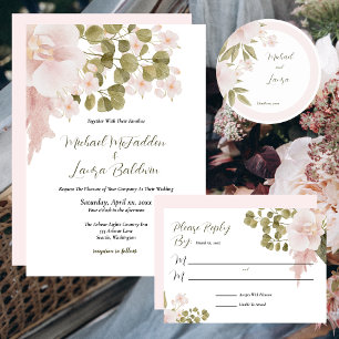 Elegant BOHO Style Pink Wedding  Banner