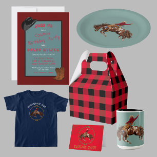 Cowboy Bull Rider  Paper Plates