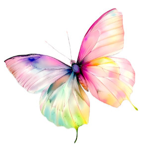 Delicate Pink Butterfly in Pastel Rainbow Colors Baby T-Shirt
