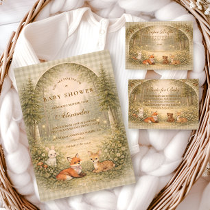 Enchanted Forest Baby Animals Baby Shower Invitation