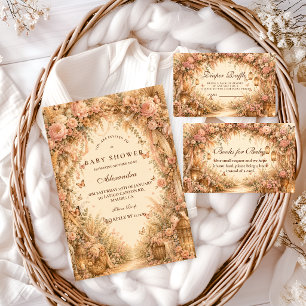 Whimsical Butterfly Boho Baby Shower Napkins