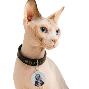 Custom Pet ID Tag Sphynx Cat Funny 