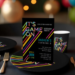 It's Game On Colorful Neon Laser Tag Team Uniform T-Shirt