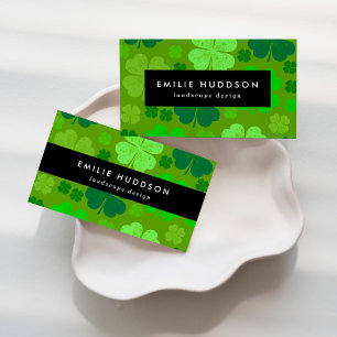Lucky Clovers, Green, Landscape Designer, Gardener Business Card