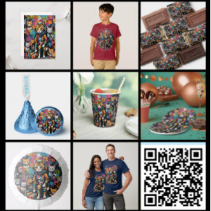 Graffiti Legend Street Cat 12th Birthday Invitation