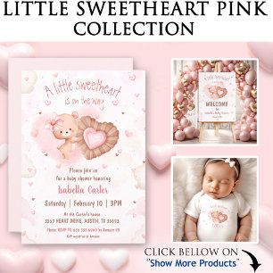 Little Sweetheart Pink Baby Shower Welcome Foam Board