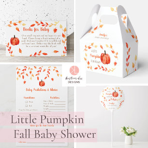 Little Pumpkin on the way Baby Shower Fall Cute Postcard