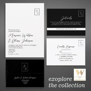 Minimalist Black and White Wedding Seating Chart