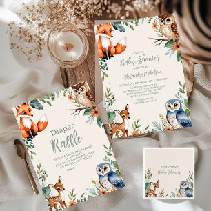 Woodland Forest Animals Baby Shower Paper Plates