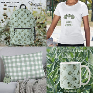 Sage Bubble Frogs - laurel green kids pattern. Coffee Mug