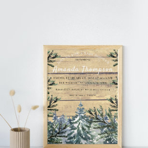 Woodland Animals Landscape Adventure Baby Shower Invitation