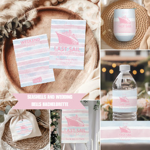 Pink Last Sail Before The Veil Bachelorette  Invitation