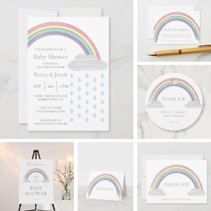 Pastel Rainbow Thank You Card
