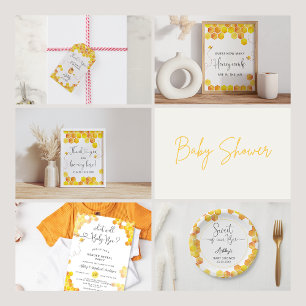 Books for baby shower honey bee watercolor enclosure card