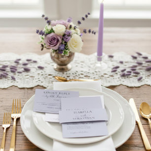 Wedding Simple Light Lavender Invitation