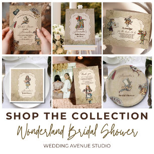 Alice In Wonderland Vintage Story Bridal Shower Foam Board