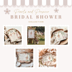 Pearls and Prosecco Bridal Napkins