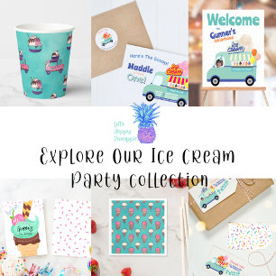 Ice Cream You Scream Fourth Birthday Invitations
