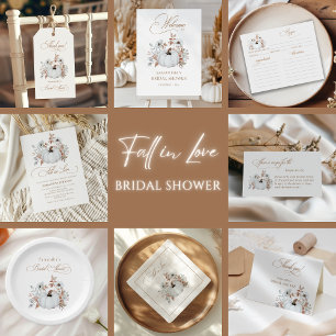 Fall White Pumpkin Bridal Shower Hershey Bar Favors