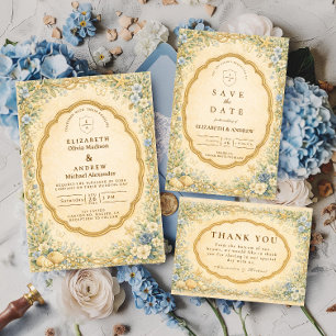 Vintage Coastal Floral Nautical Wedding Foam Board