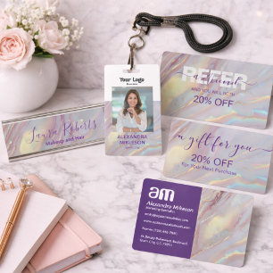 Pearl Marble Modern Professional Thank You Card