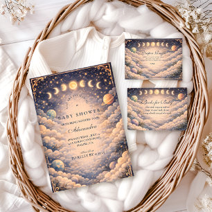 Moon Phases Space Baby Shower Napkins