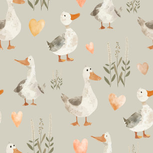 Cute Watercolor Goose Baby Bodysuit