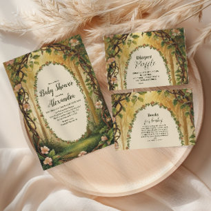 Storybook Woodland Forest Books for Baby Enclosure Card