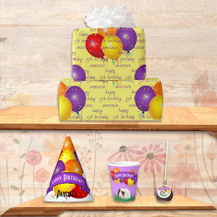 Kid's 3rd Birthday Party Guinea Pig Balloons Invitation
