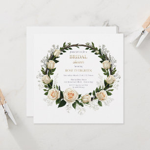 White Roses & Baby’s Breath Favors Thank You Card