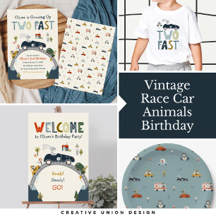 Growing Up Two Fast Cars Birthday Welcome Sign